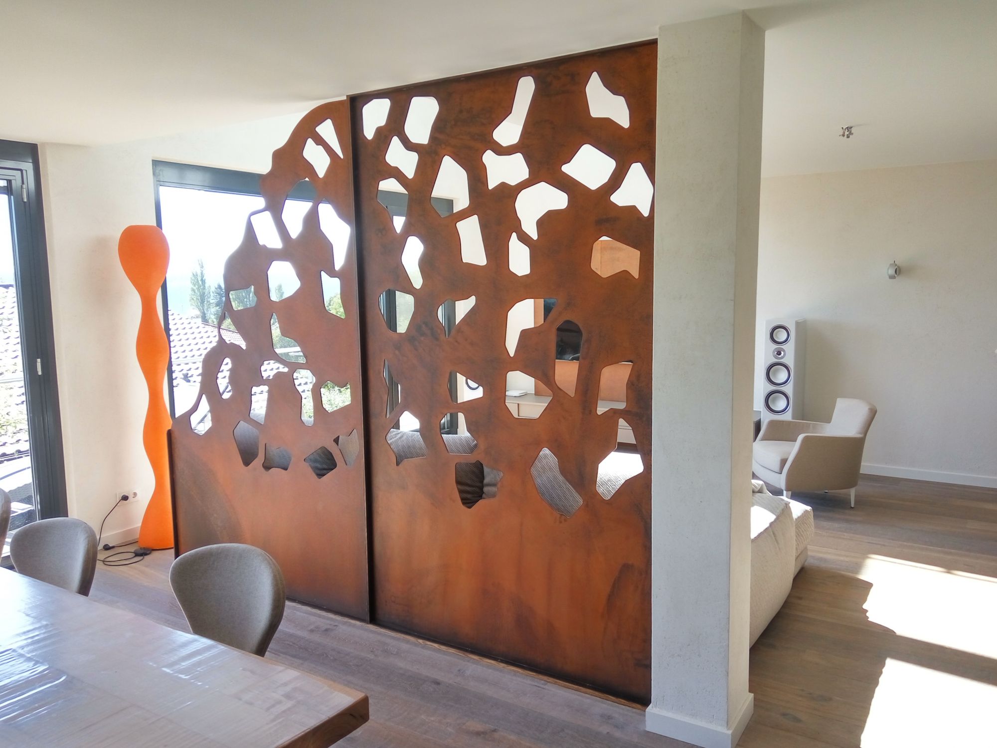 CLOISON CLAUTRA ACIER CORTEN 100X100 | Bettinger Metallerie Pare-Vue – Claustra Pfastatt 0