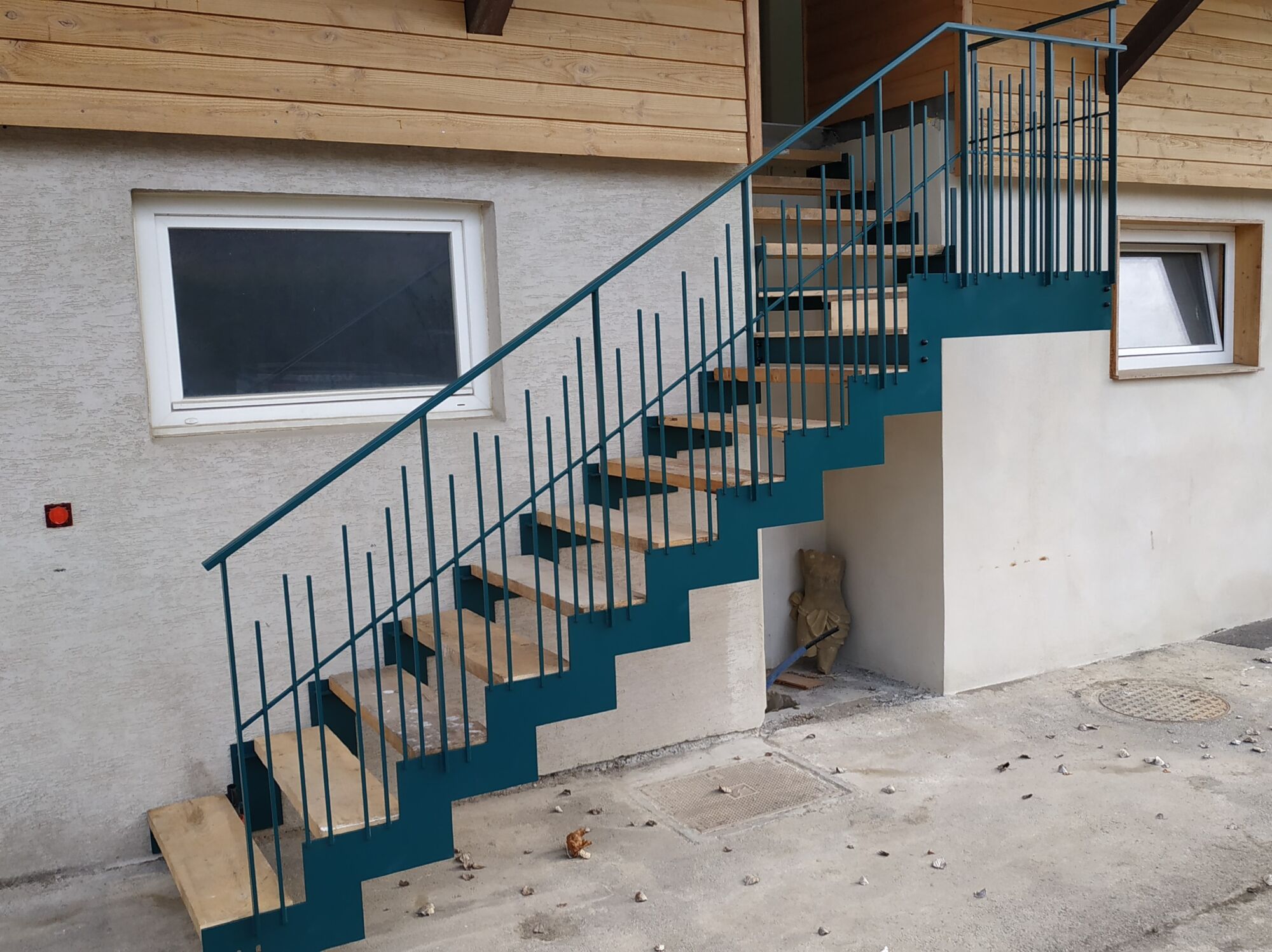 ESCALIER DBLE EXT CREMAILLERE 100X100 | Bettinger Metallerie Escaliers extérieurs Wittenheim 0